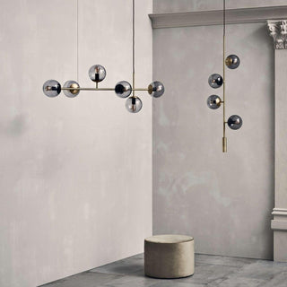 Orb Scandinavian Brass Chandelier