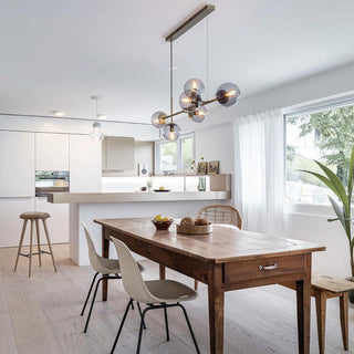 Orb Scandinavian Brass Chandelier