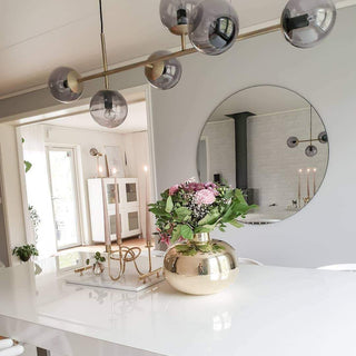 Orb Scandinavian Brass Chandelier