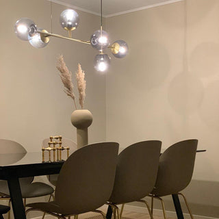 Orb Scandinavian Brass Chandelier