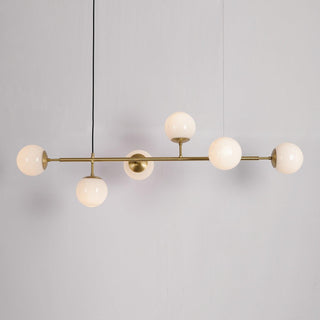 Orb Scandinavian Brass Chandelier