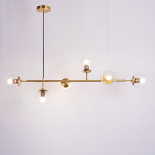 Orb Scandinavian Brass Chandelier