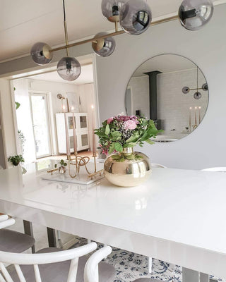 Orb Scandinavian Brass Chandelier