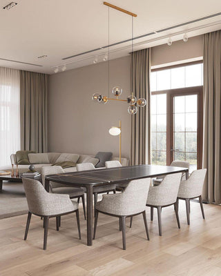 Orb Scandinavian Brass Chandelier