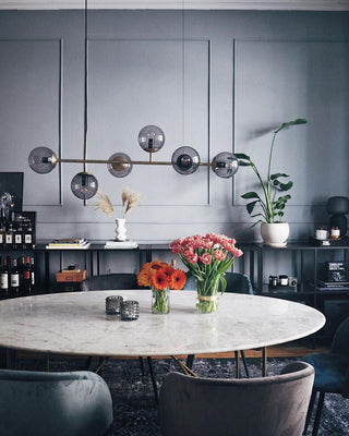 Orb Scandinavian Brass Chandelier