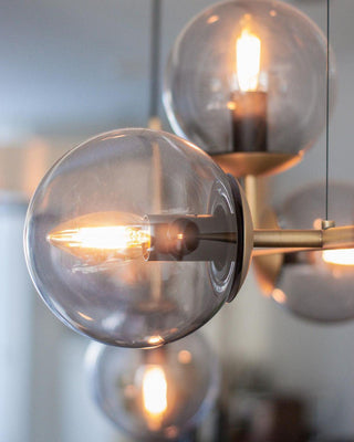 Orb Scandinavian Brass Chandelier