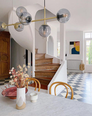 Orb Scandinavian Brass Chandelier