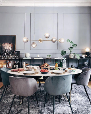 Orb Scandinavian Brass Chandelier