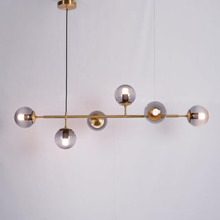 Orb Scandinavian Brass Chandelier