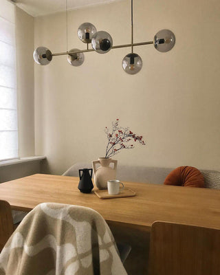 Orb Scandinavian Brass Chandelier