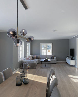 Orb Scandinavian Brass Chandelier