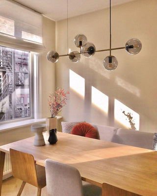 Orb Scandinavian Brass Chandelier