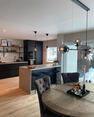 Orb Scandinavian Brass Chandelier