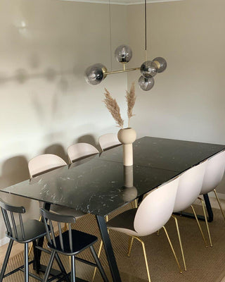 Orb Scandinavian Brass Chandelier