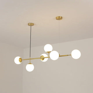 Orb Scandinavian Brass Chandelier