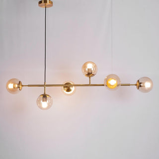 Orb Scandinavian Brass Chandelier