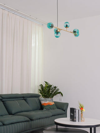 Orb Scandinavian Brass Chandelier