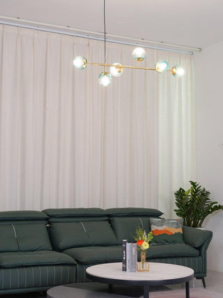 Orb Scandinavian Brass Chandelier