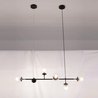 Orb Scandinavian Brass Chandelier