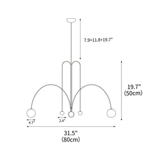 Orbit Bloom Modern Metal Chandelier