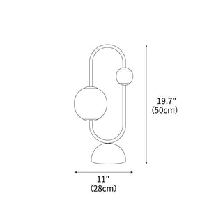 Orbit Duo Contemporary Marble Table Light