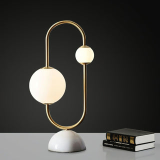 Orbit Duo Contemporary Marble Table Light