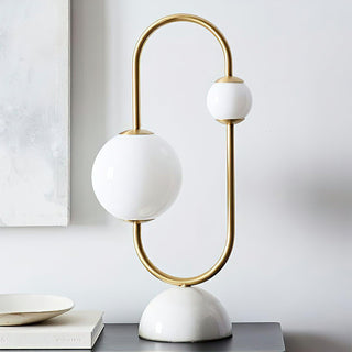 Orbit Duo Contemporary Marble Table Light