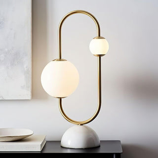 Orbit Duo Contemporary Marble Table Light