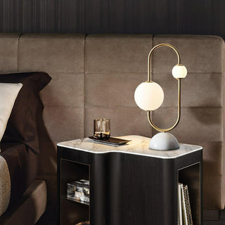 Orbit Duo Contemporary Marble Table Light