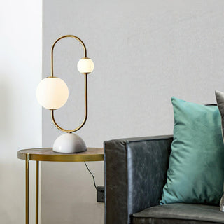 Orbit Duo Contemporary Marble Table Light