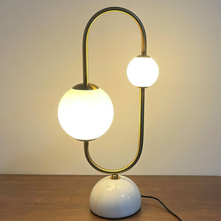 Orbit Duo Contemporary Marble Table Light