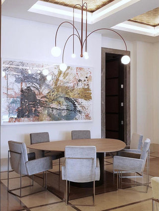 Orbit Bloom Modern Metal Chandelier