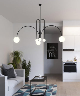 Orbit Bloom Modern Metal Chandelier