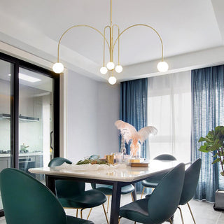 Orbit Bloom Modern Metal Chandelier