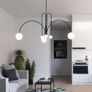 Orbit Bloom Modern Metal Chandelier