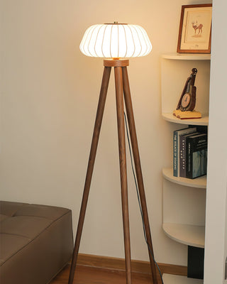 Orbit Tripod Oriental Silk Floor Light
