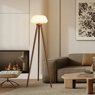 Orbit Tripod Oriental Silk Floor Light