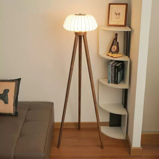 Orbit Tripod Oriental Silk Floor Light