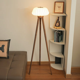 Orbit Tripod Oriental Silk Floor Light