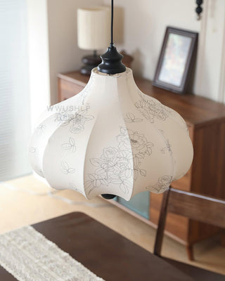 Orchid Vintage Fabric Pendant Light