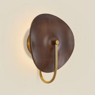 Ora Organic Wood & Brass Wall Sconce