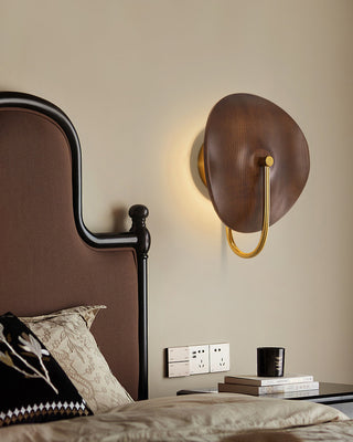 Ora Organic Wood & Brass Wall Sconce