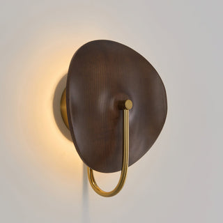 Ora Organic Wood & Brass Wall Sconce