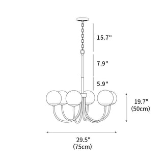 Orillia Contemporary Glass Chandelier