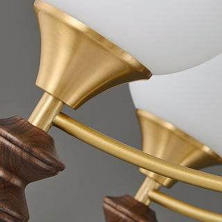 Orillia Modern Brass Wood Chandelier