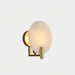 Eclipse Alabaster & Brass Wall Light
