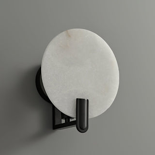 Eclipse Alabaster & Brass Wall Light