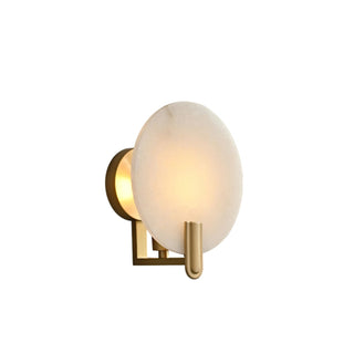 Eclipse Alabaster & Brass Wall Light