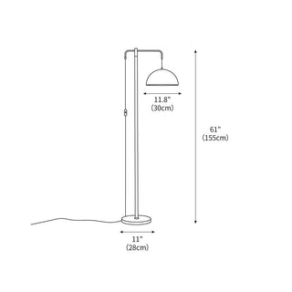Otto Mid-Century Modern Metal Floor Light