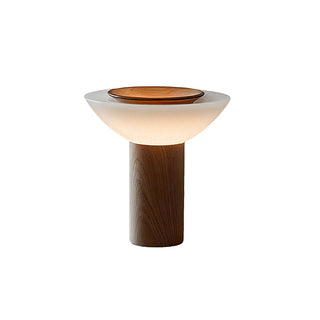Theo Modern Wood & Glass Table Lamp